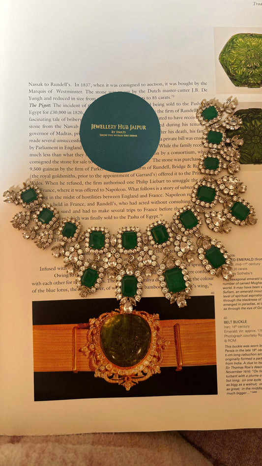 Emir Emerald diamond heritage collar necklace