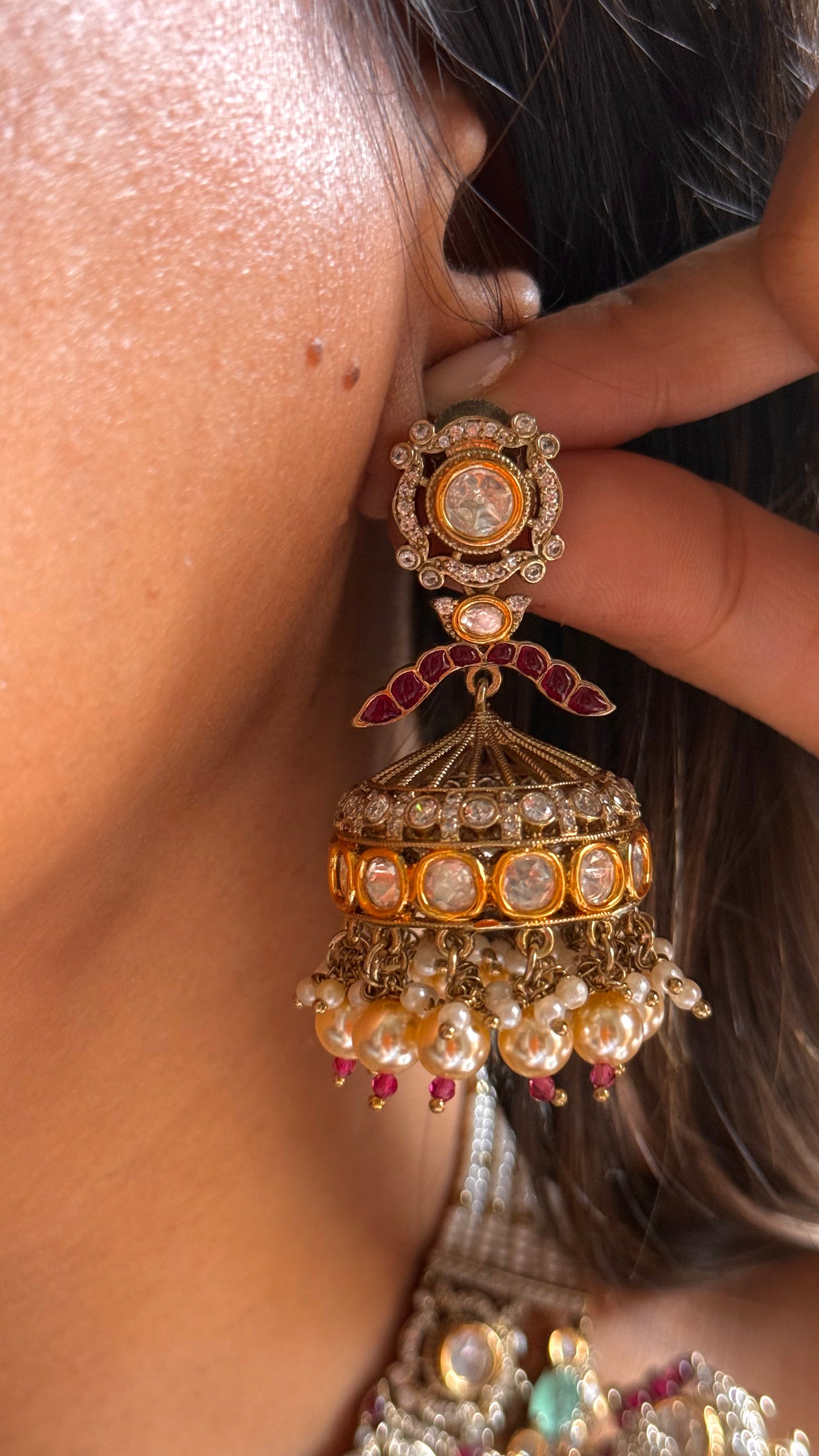 Mint Vintage rajwada necklace sets with jhumki