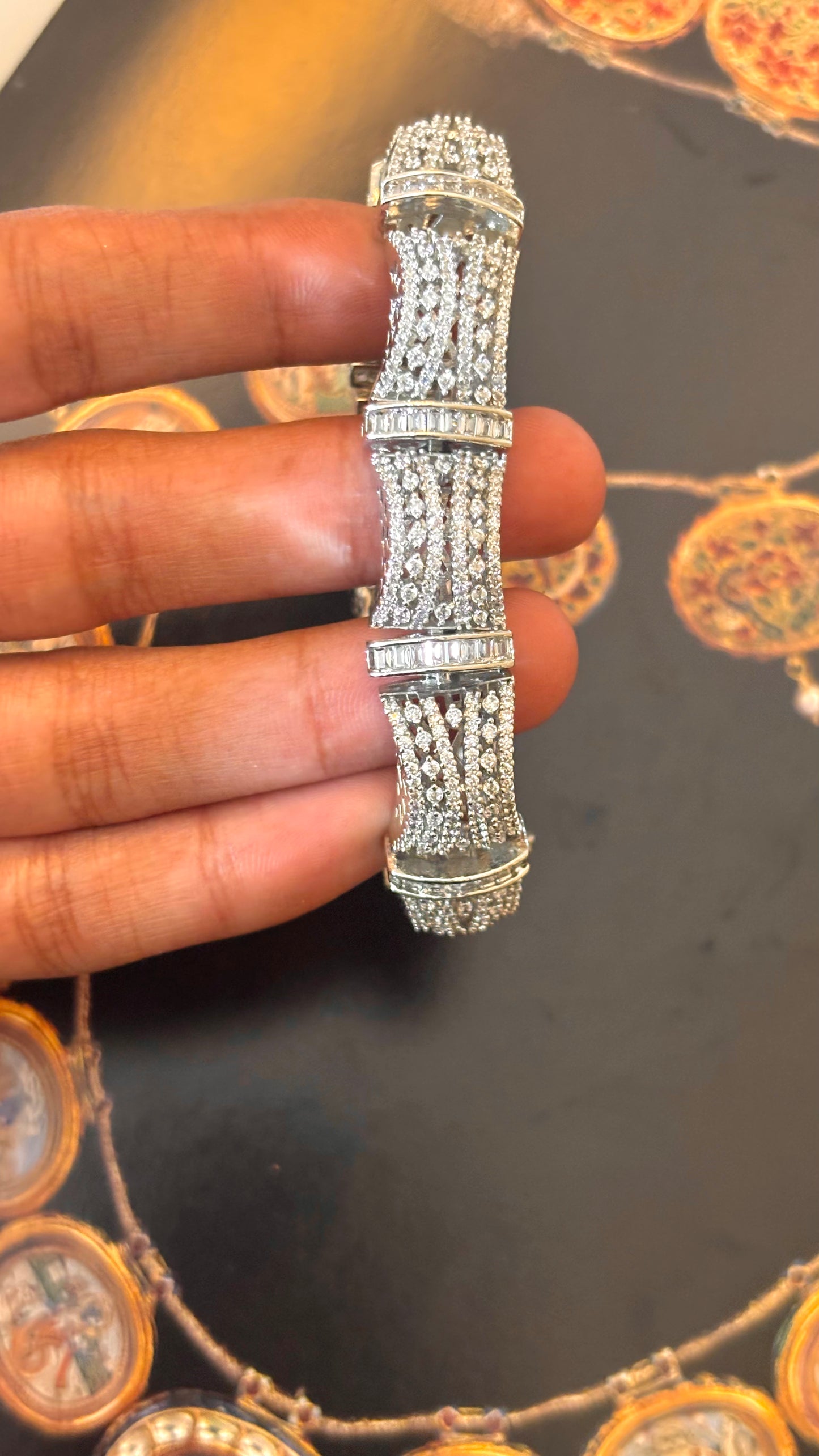 Cz diamond adjustable bracelet