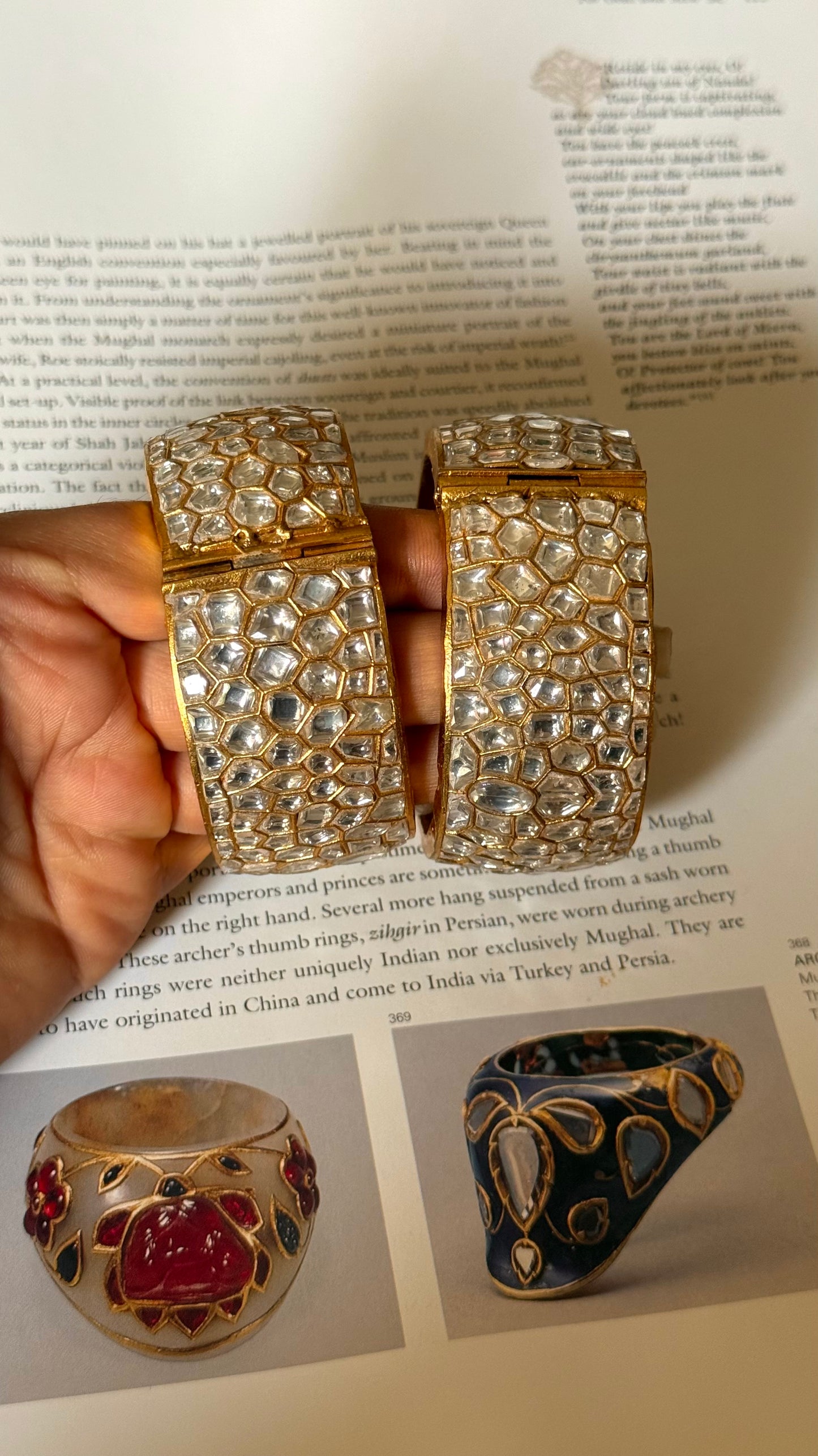 Paachi Kundan polki bangles