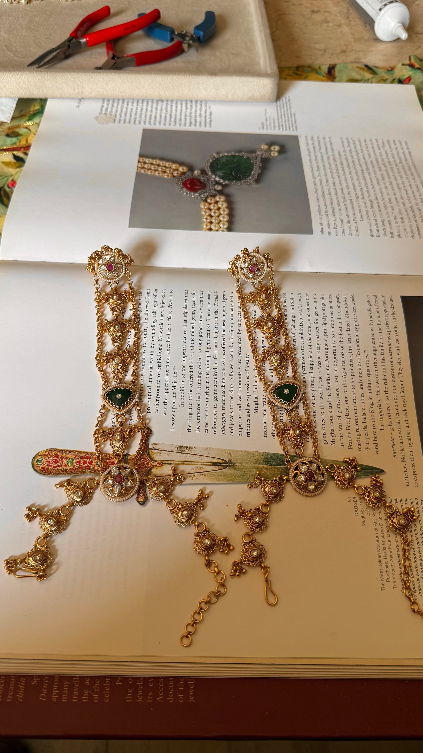 Ruby polki ring emerald rajwada hathphool