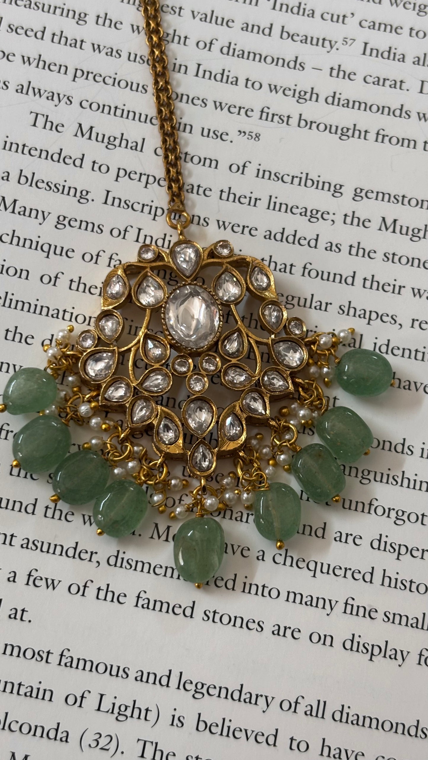 mint polki mang tikka