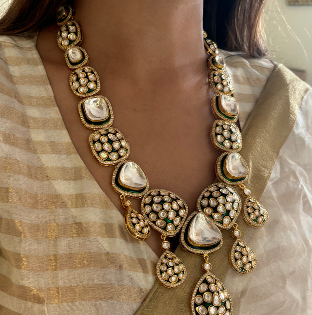 Uncut polki Maharani necklace