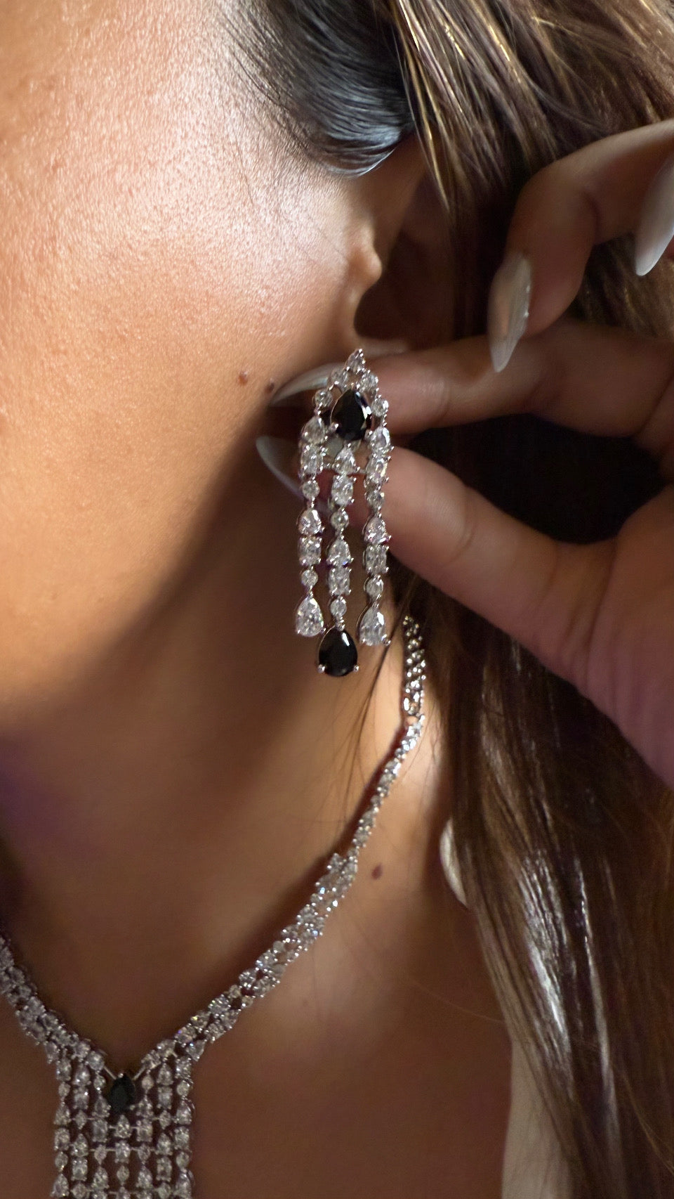 Black diamond necklace