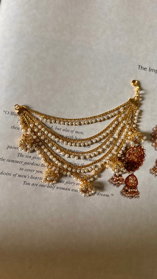 5 layer jhumka style earchain