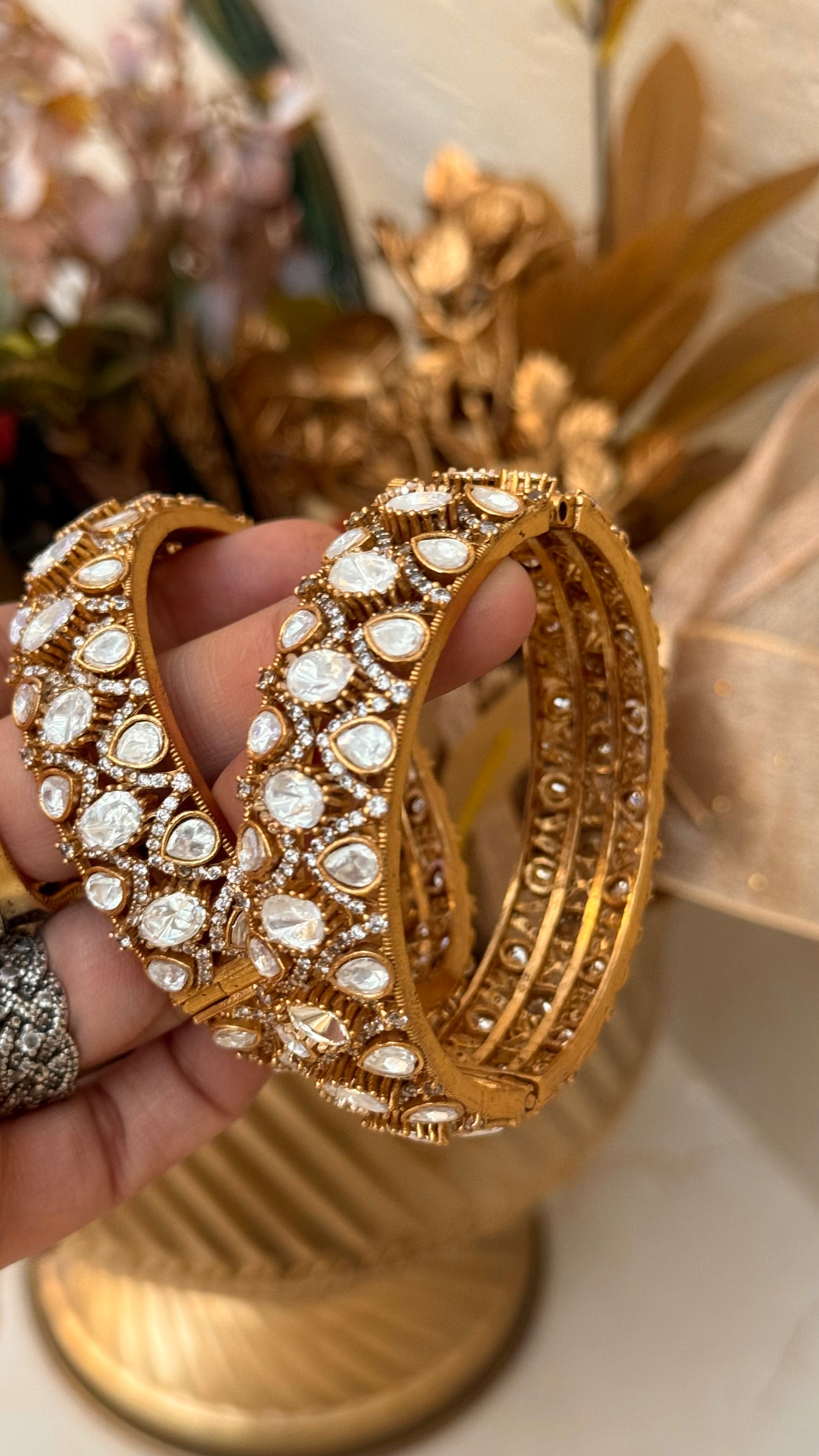 Moissanite Victorian Bangles