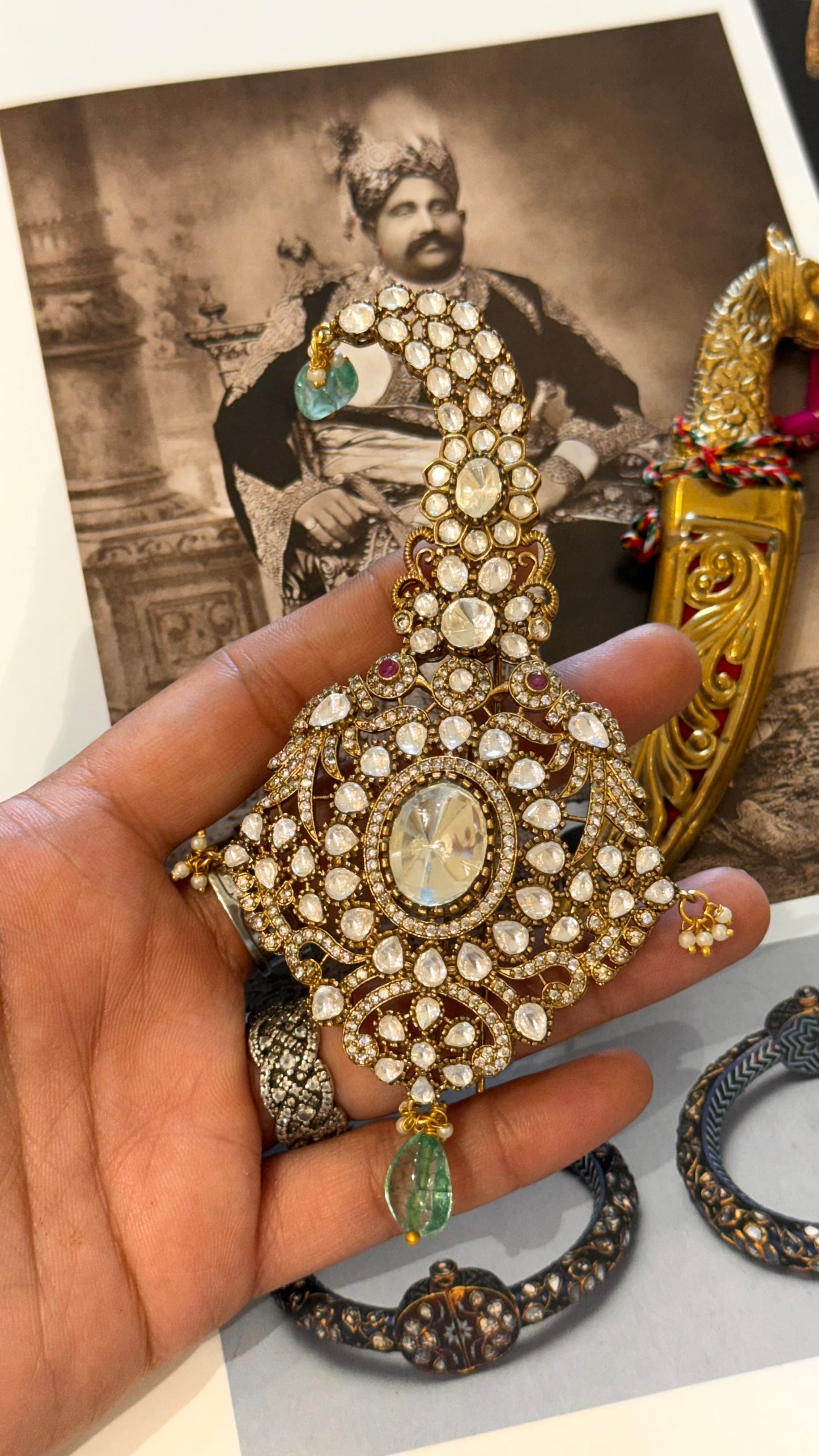 Victorian kundan designer kalgi