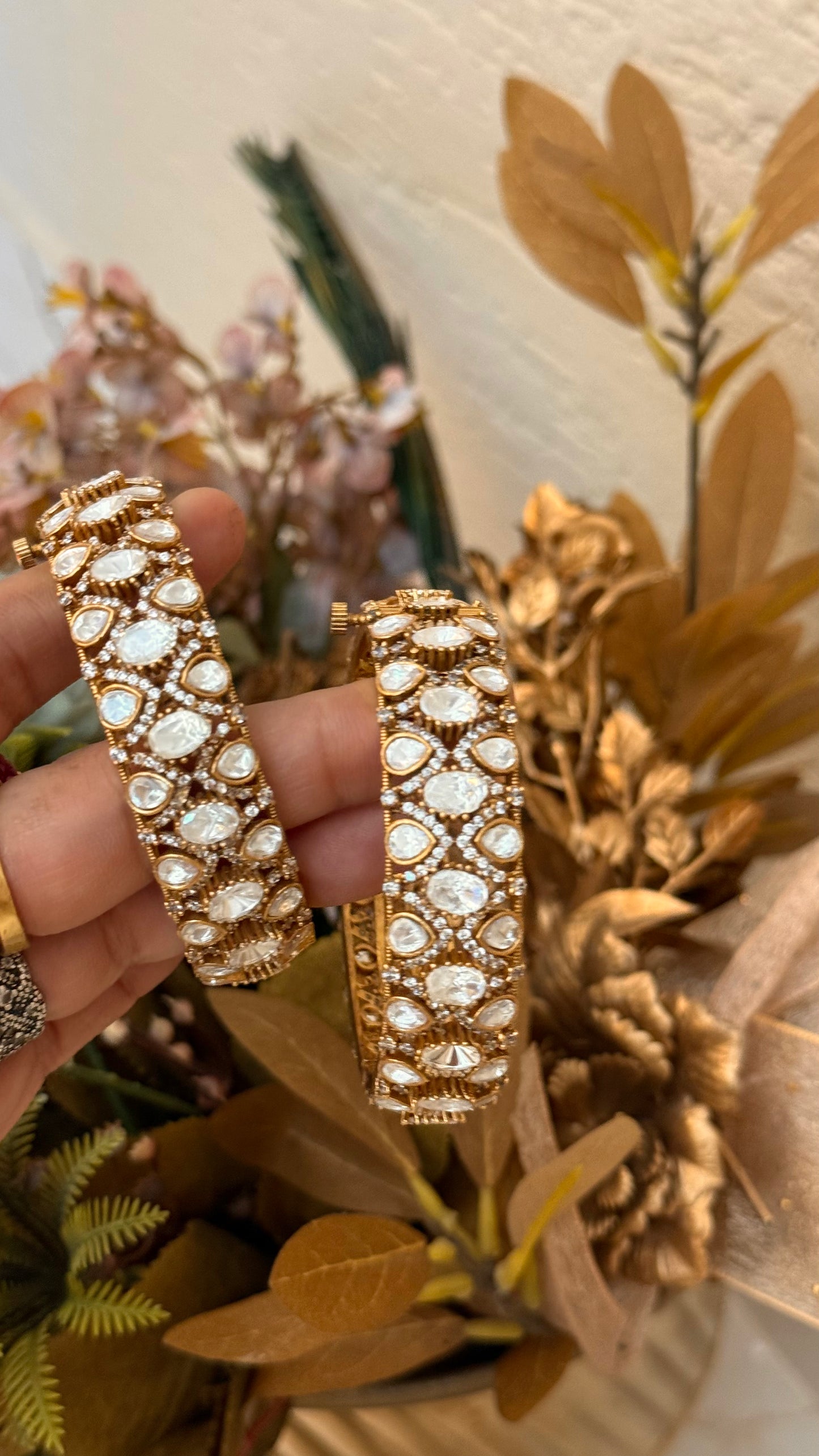 Moissanite Victorian Bangles