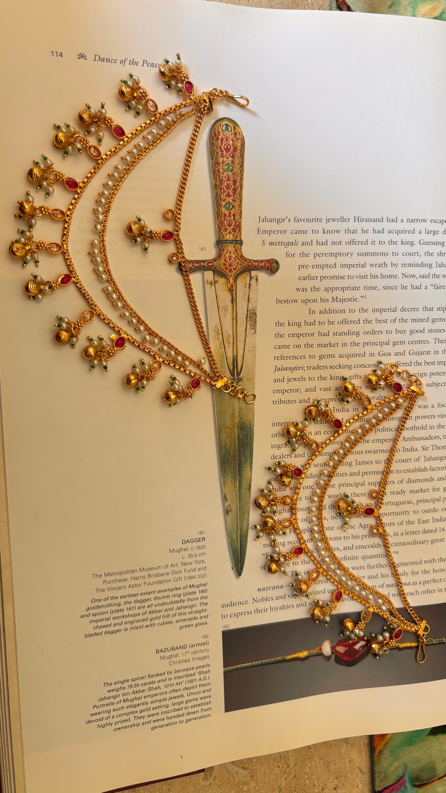 Three layer ruby with gold drops Kaan chain