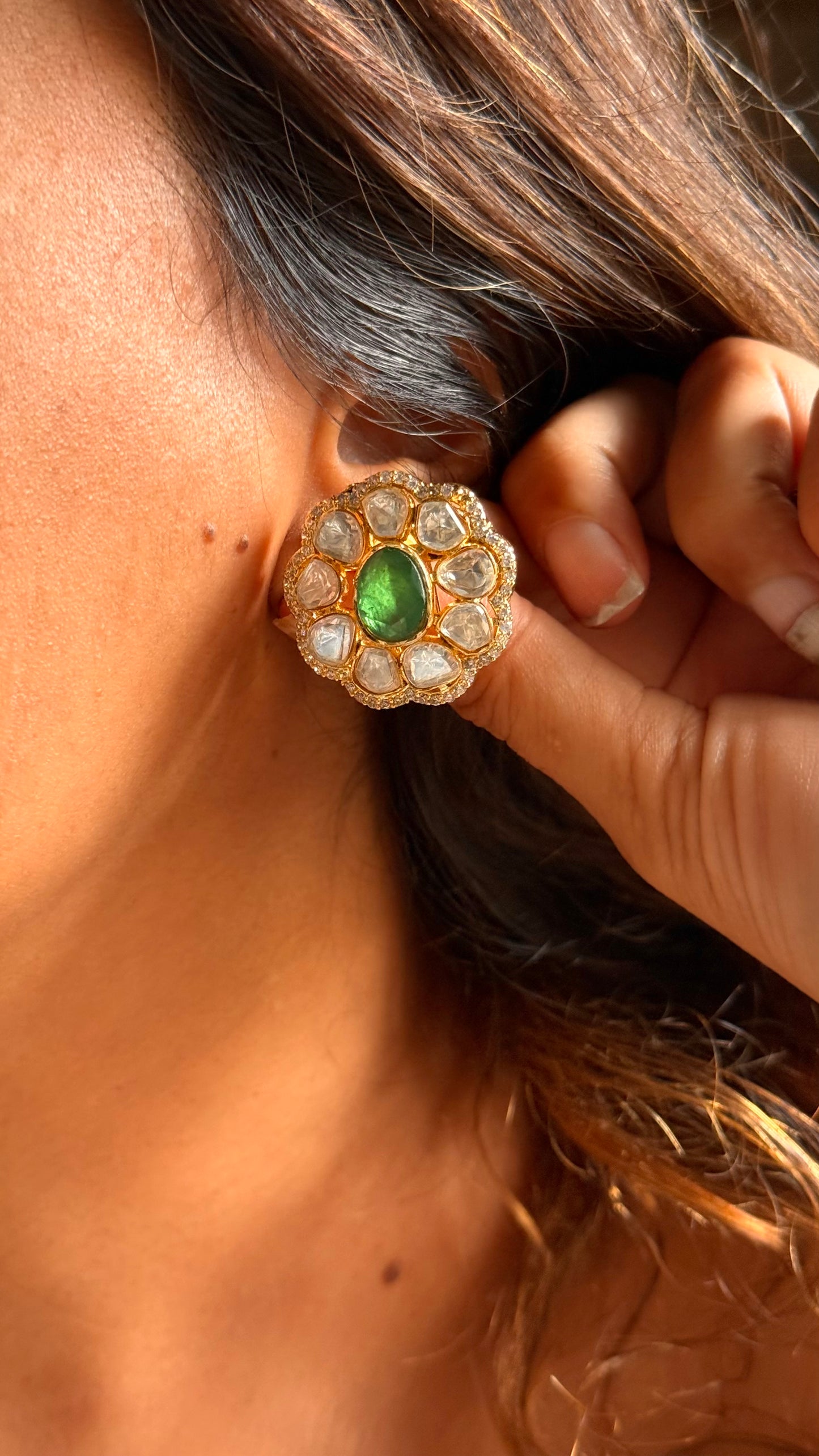Mint real Moissanite studs