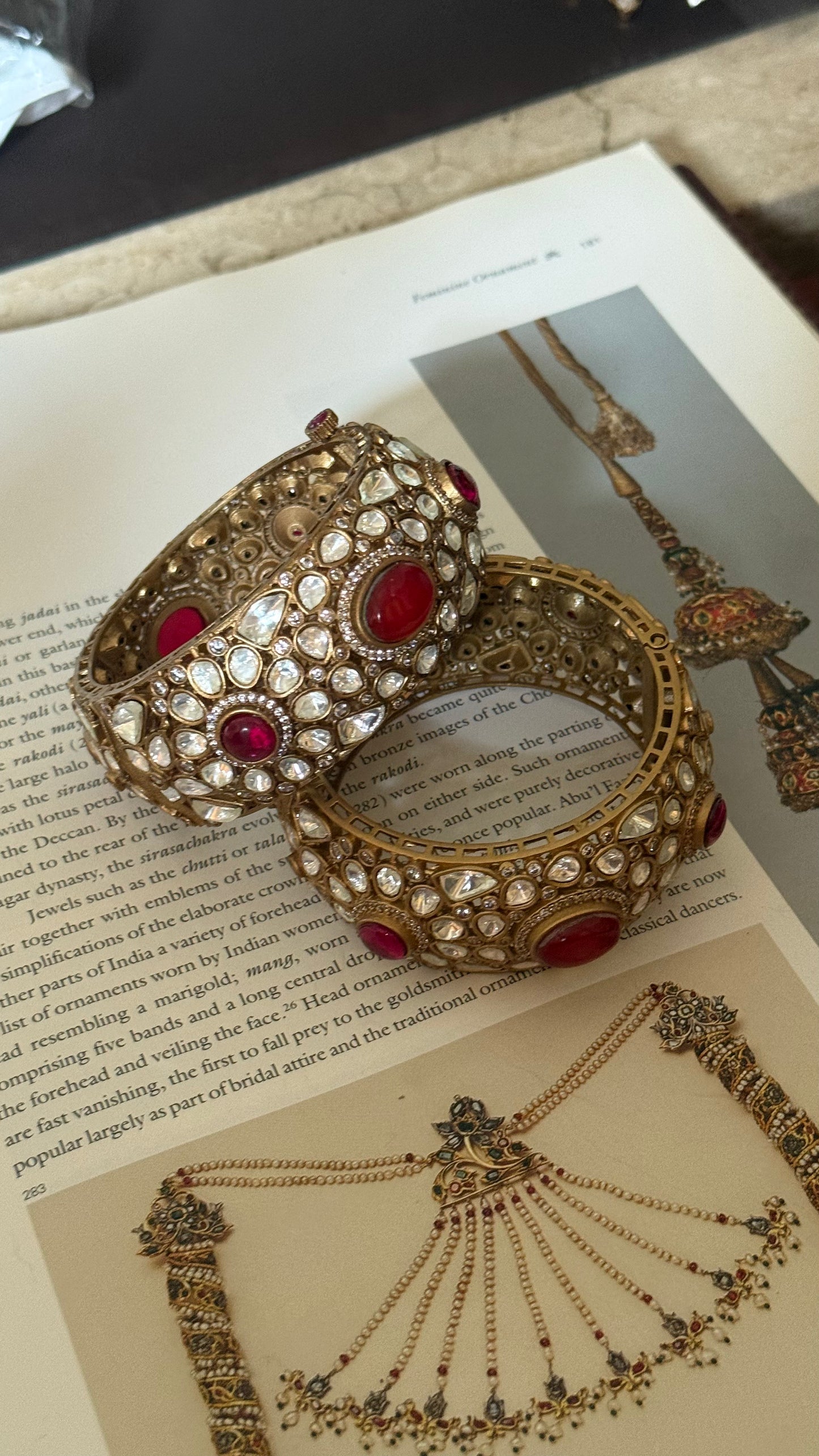 Ruby polki bangles