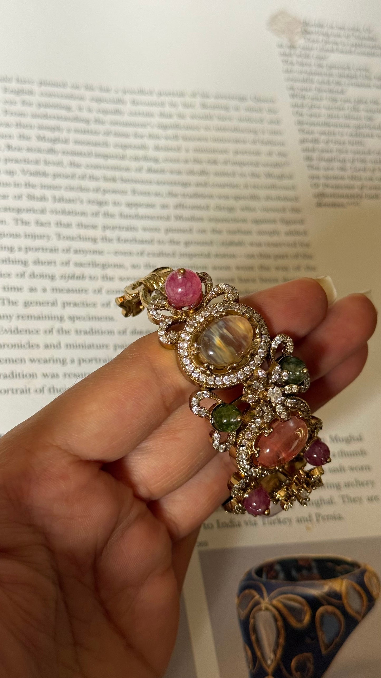 Sabyasachi inspired natural stone bracelet