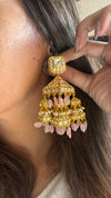 Blush pink tyaani danglers