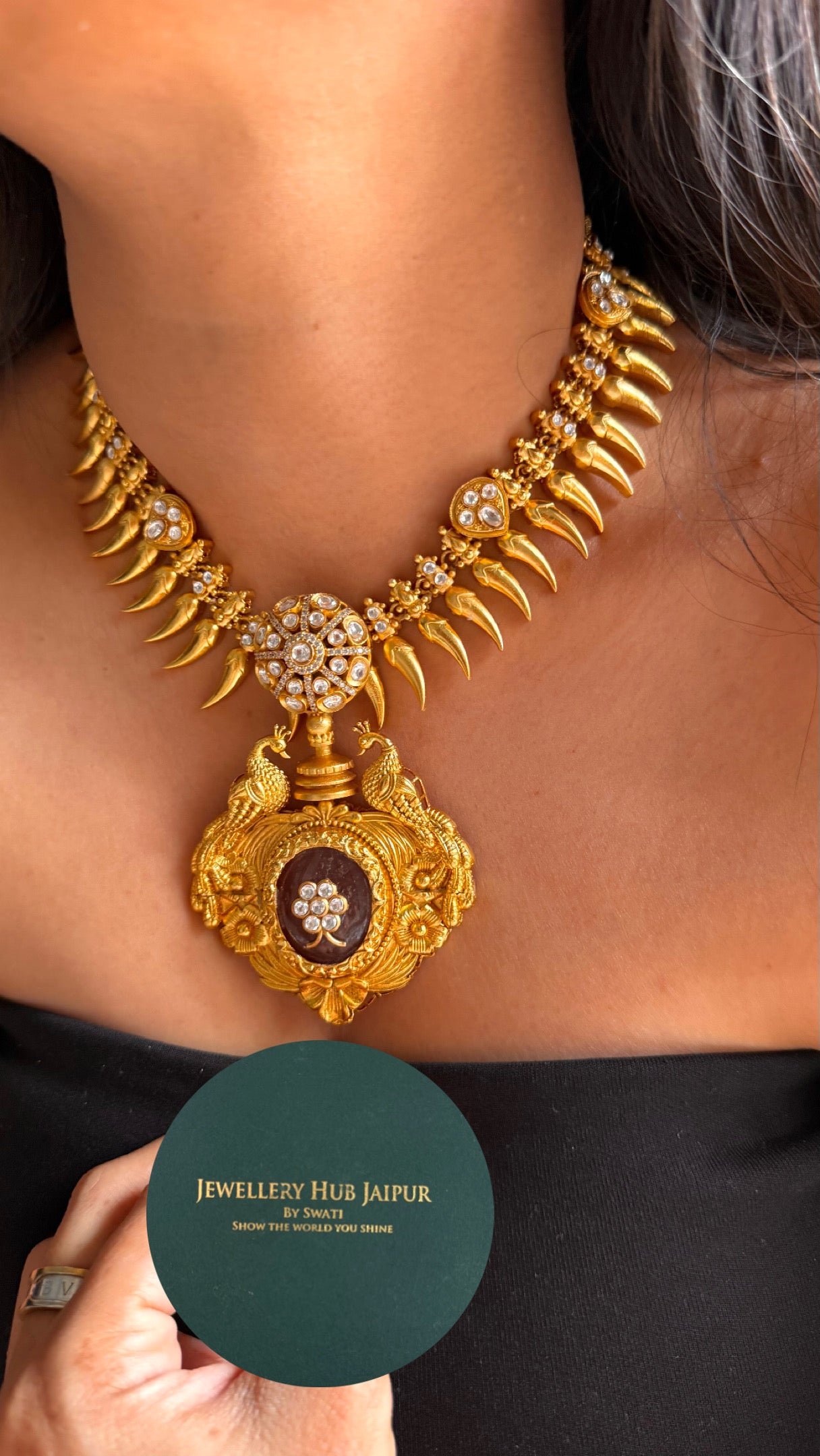 Swarna mayur kundan nakshi amrapali Necklace