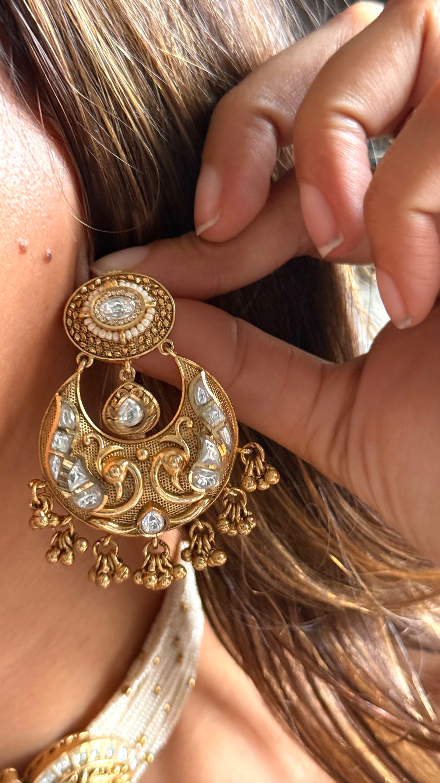 Basra pearl nakshi polki choker
