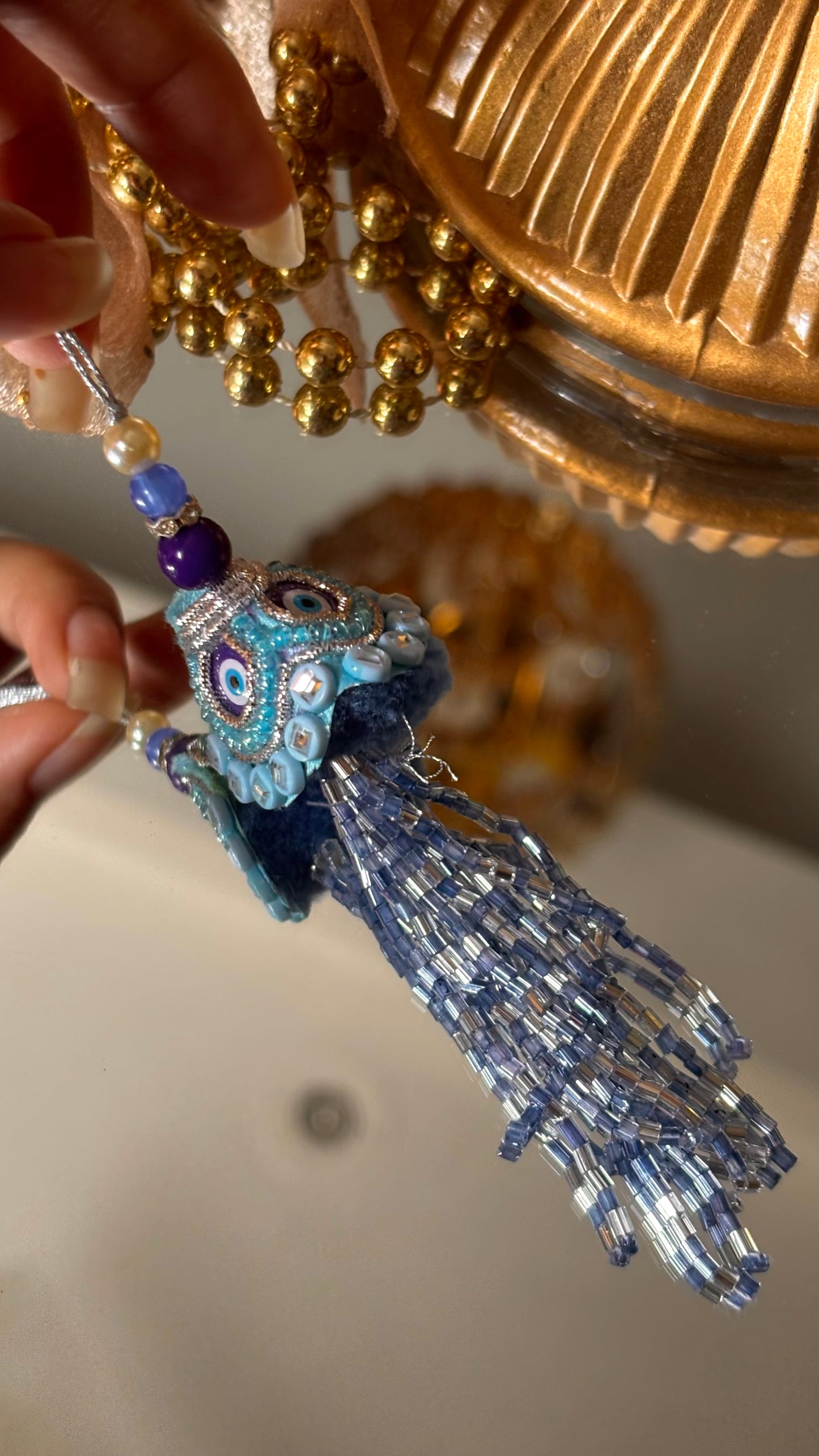 Evil eye lumba Rakhi for bhabhi ( shipping will be extra )