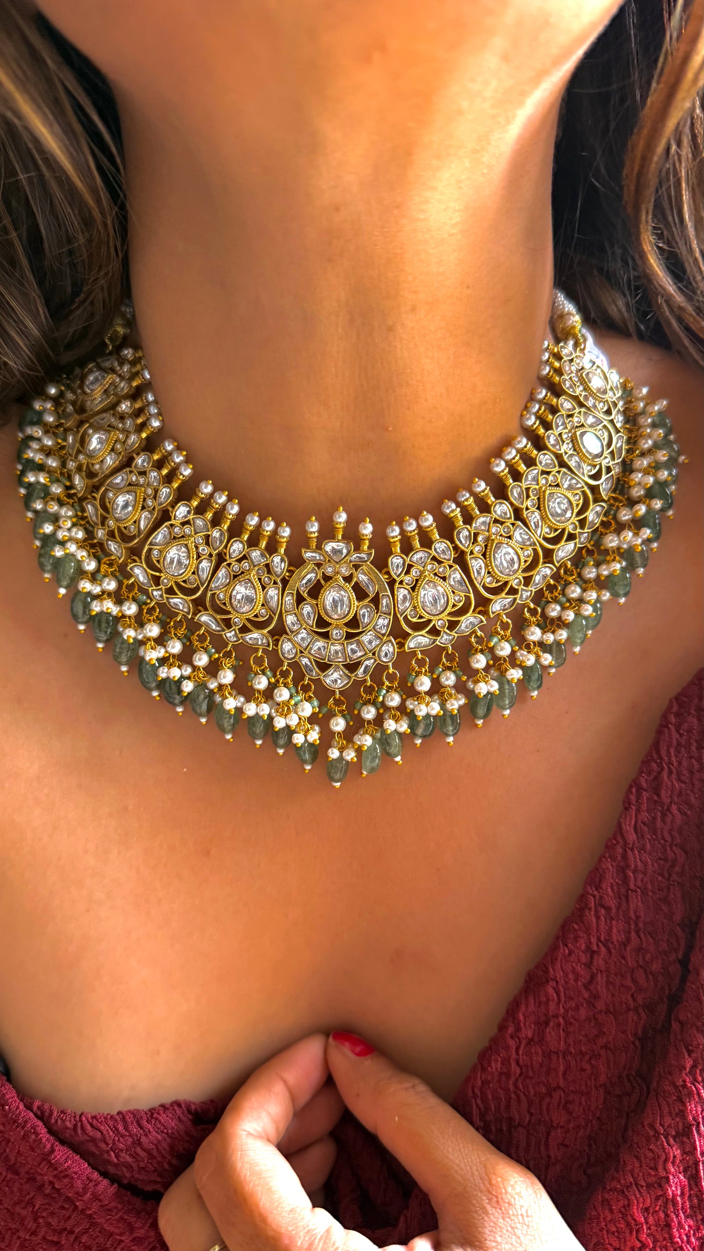 Heritage Design Pachi Kundan necklace