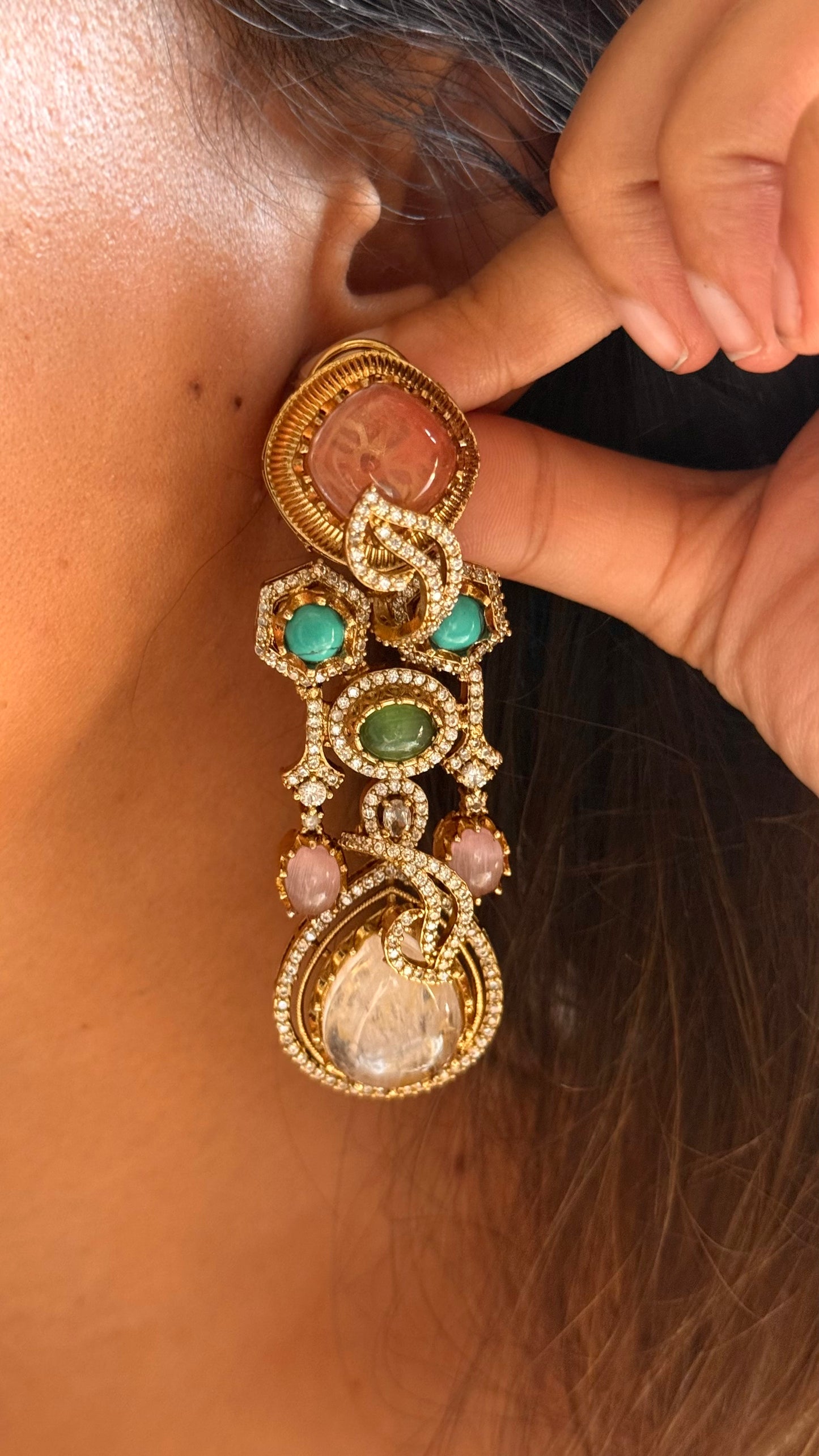 Sabhyasachi inspired
 designer cocktail danglers