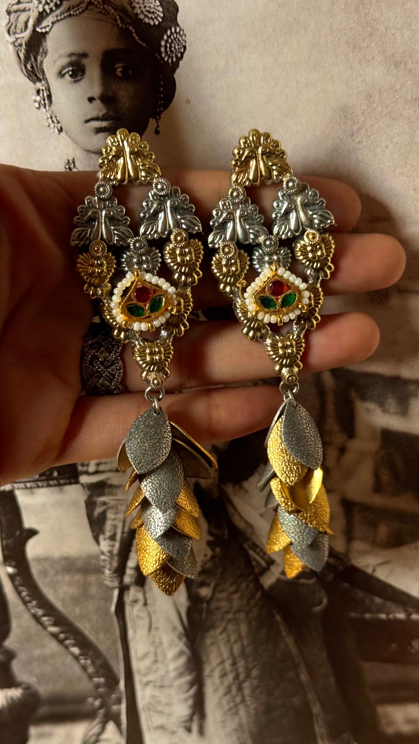 Santhal tribal nakashi earrings