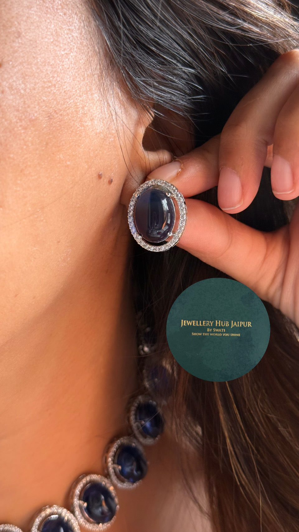 Sapphire cocktail necklace