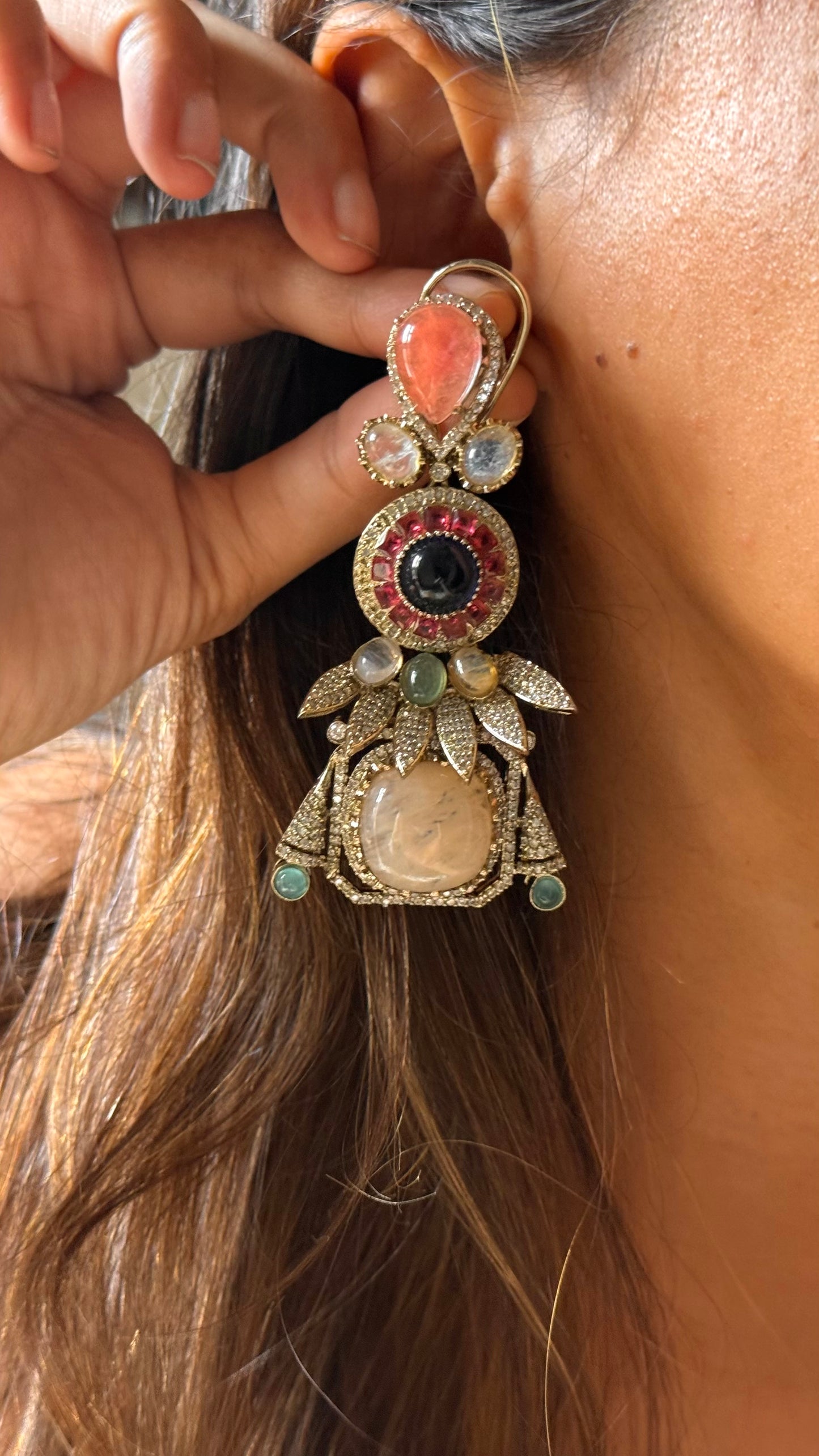 Sabhyasachi inspired
 doublet designer cocktail danglers
