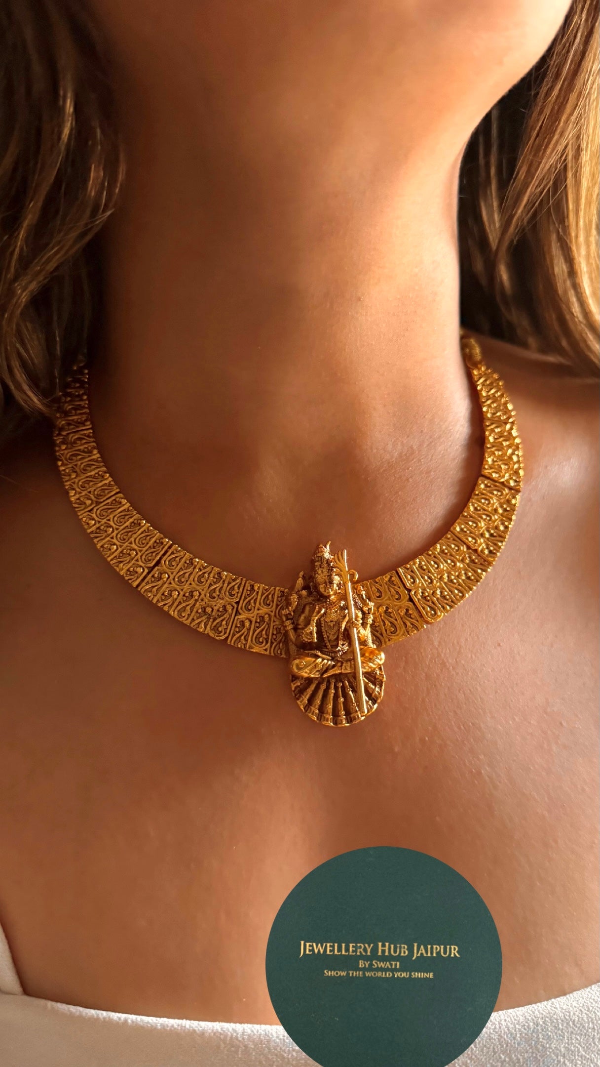 Lord rama nakashi gold statement Necklace
