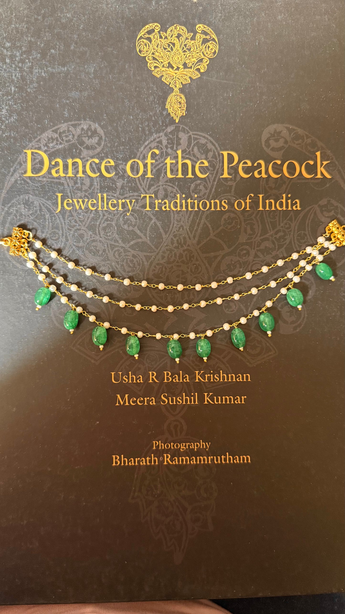 Three layer emerald ear chain