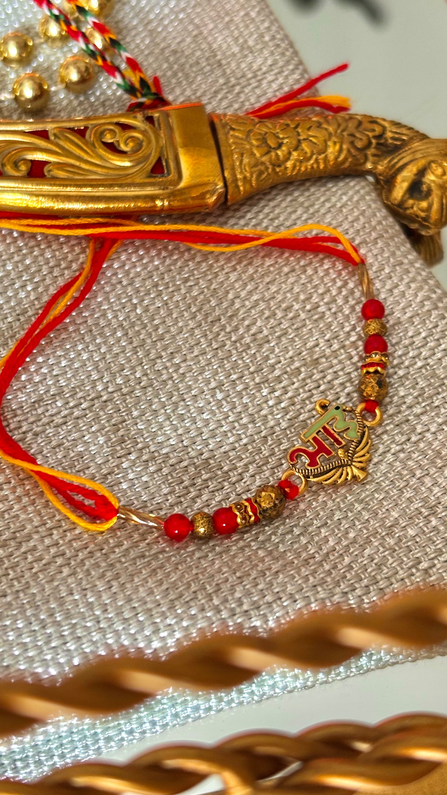 Dhaga with bhai motif ( shipping will be extra )