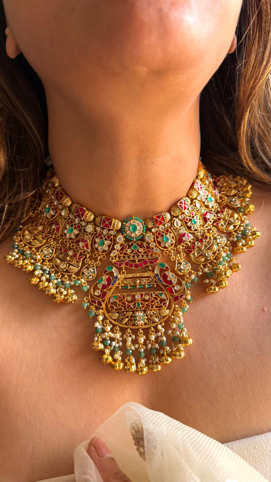 Heritage Bridal Handwork Paachi Necklace