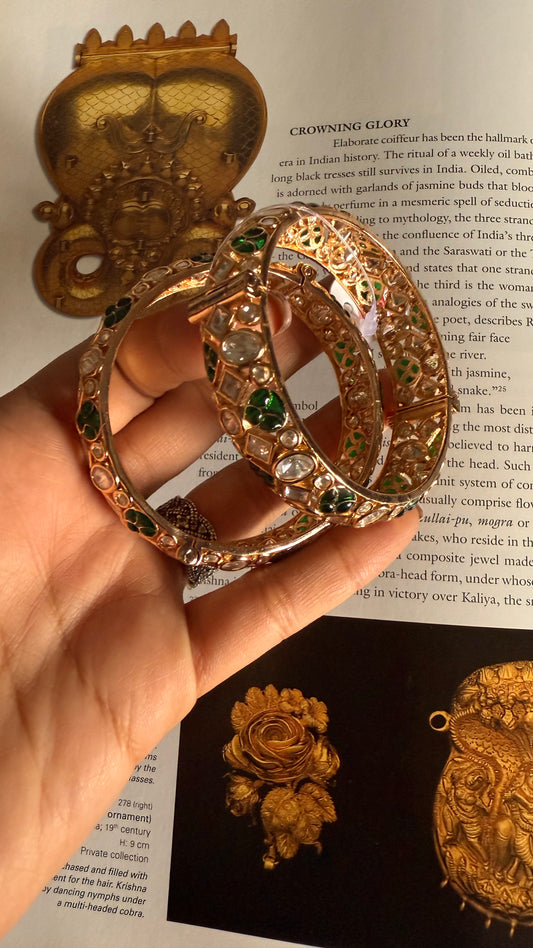 Emerald Moissanite katdana bangles