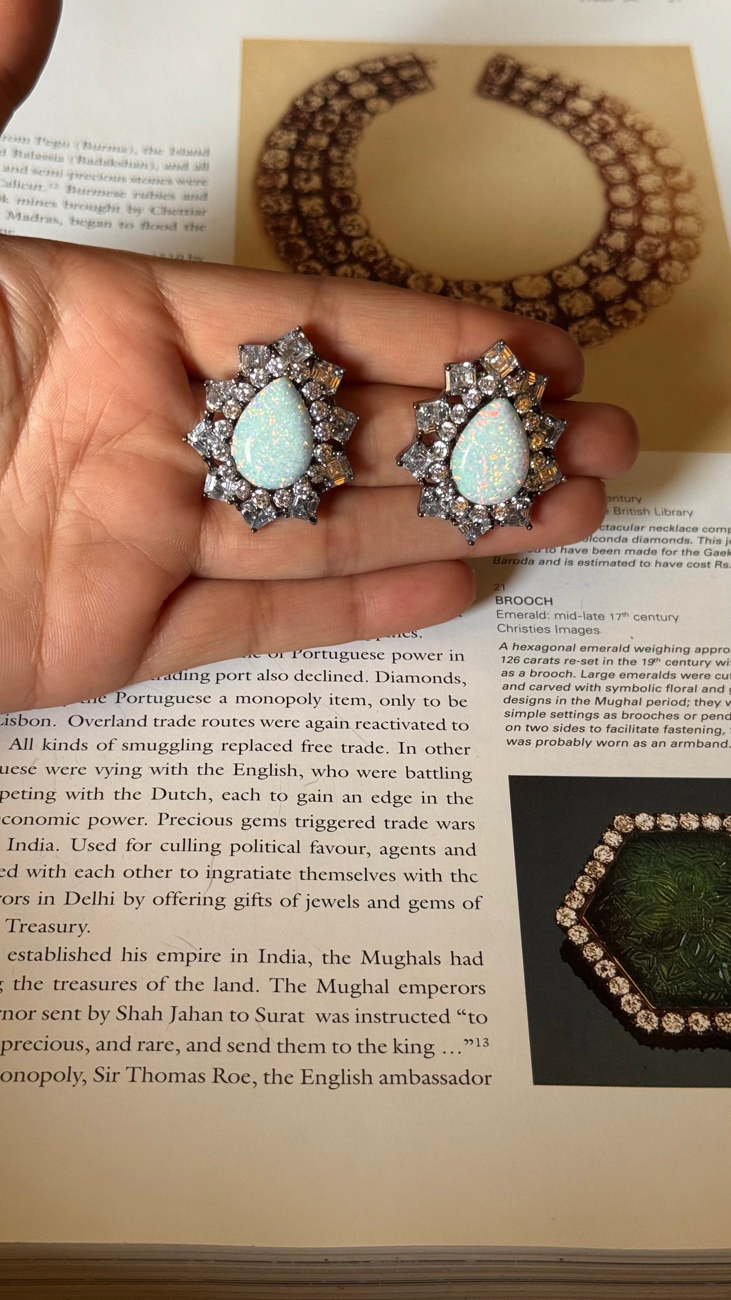 Designer gemstone studs