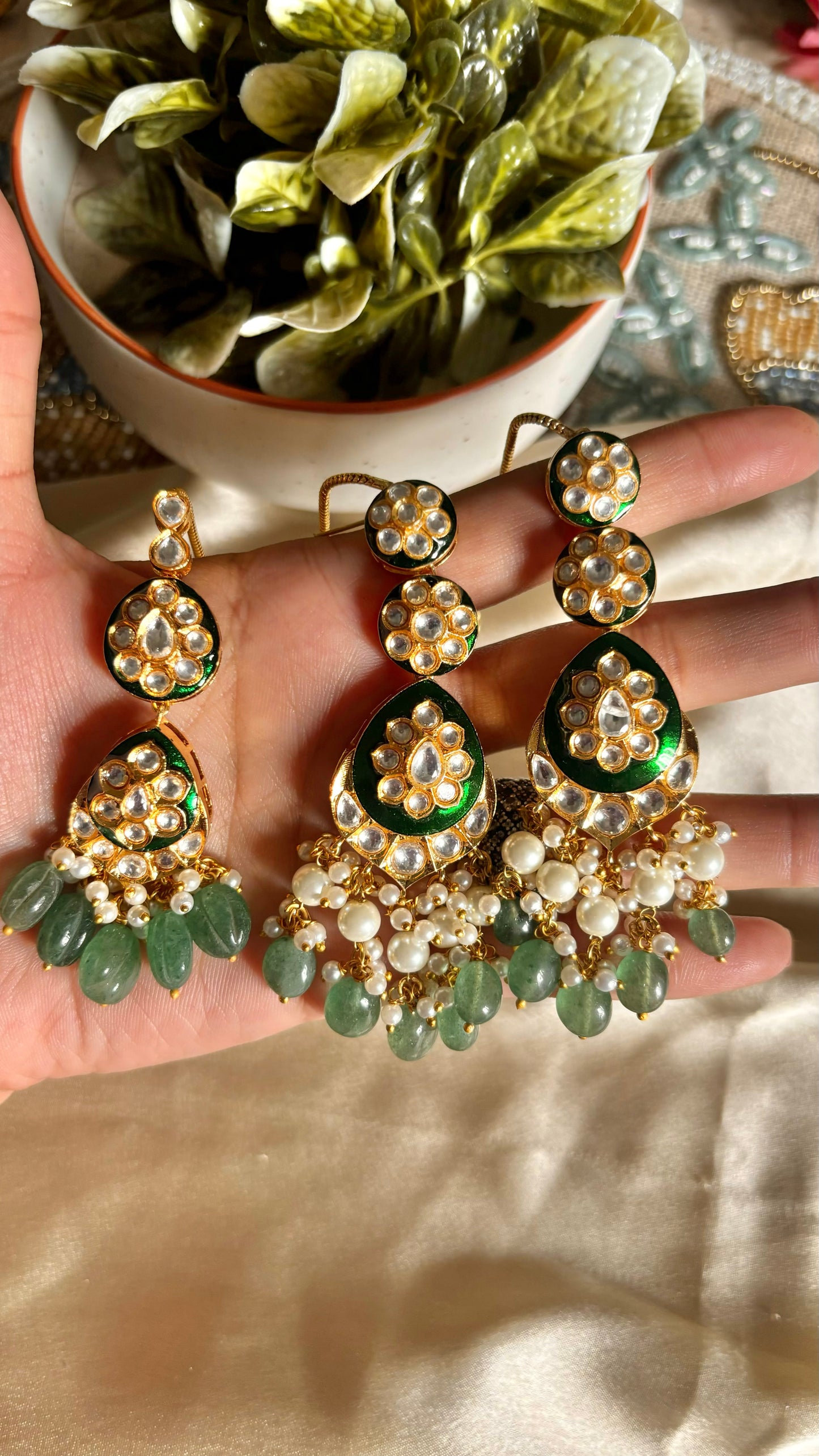 Maangtikka with earrings
