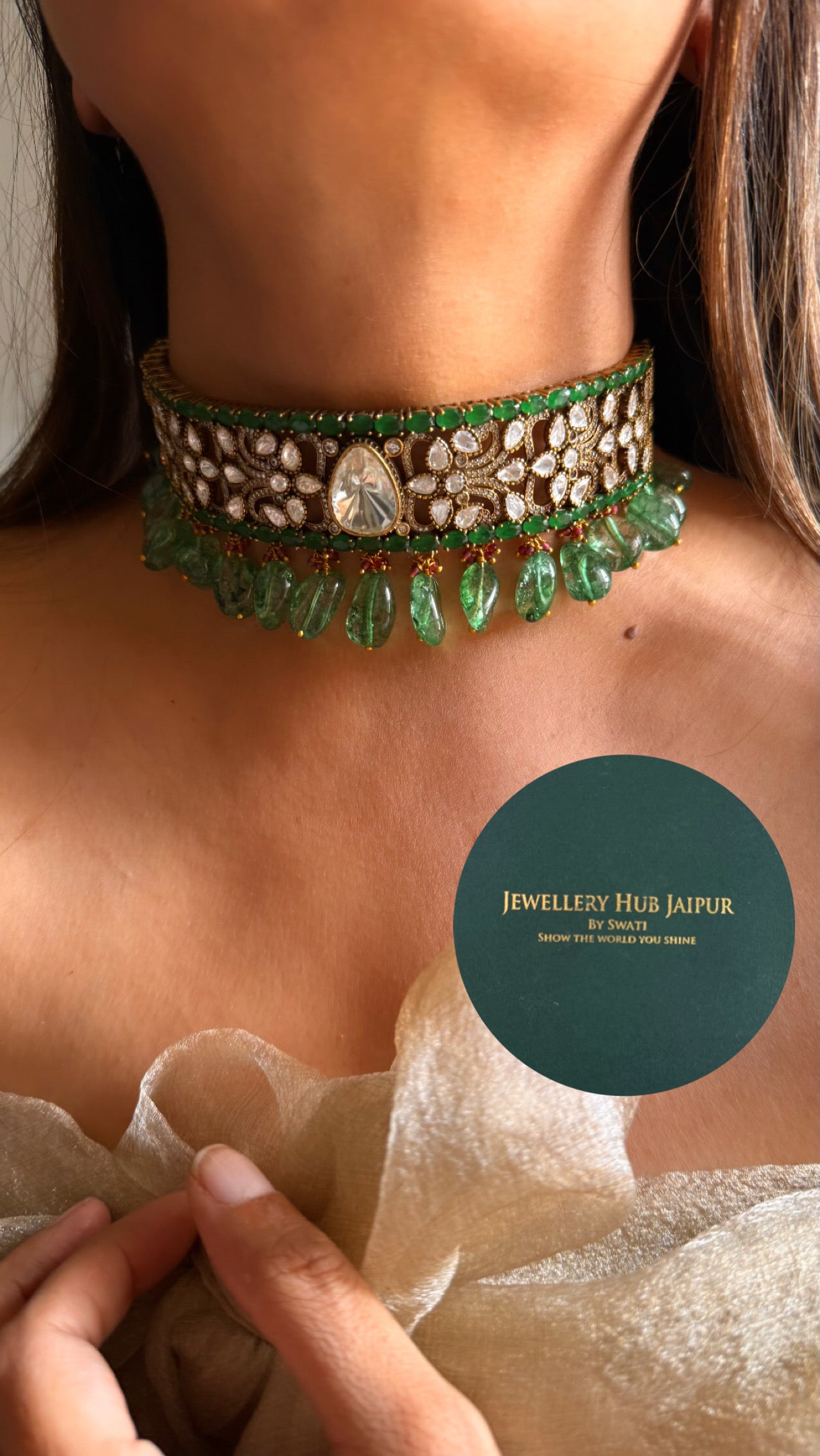 Panna polki choker