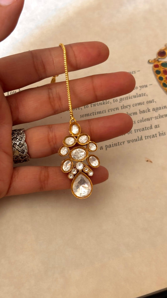 Moissanite polki Mangtika