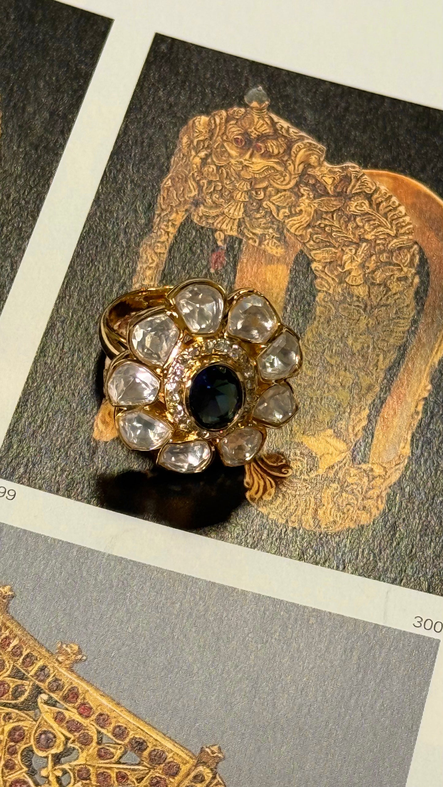 Sapphire doublet real moissanite ring