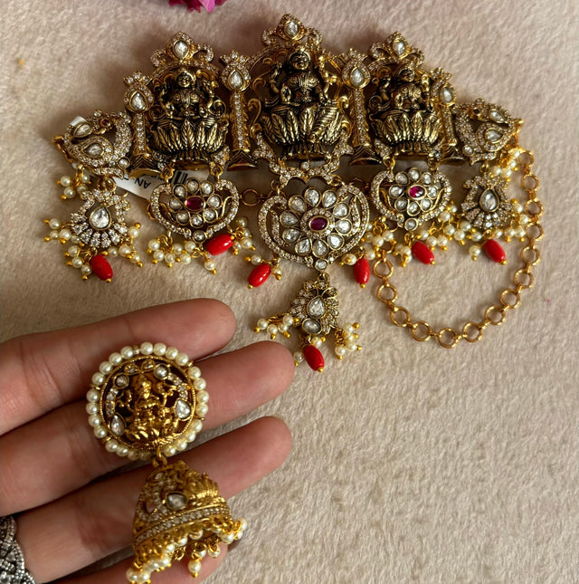 Temple jewellery with earrings