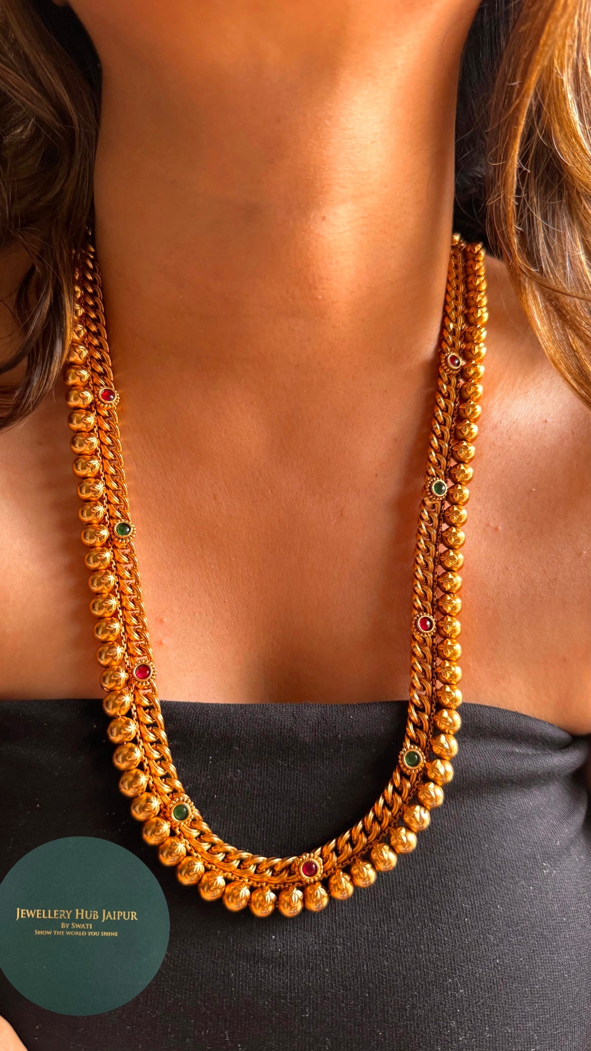 Antique gold choker combo Necklace