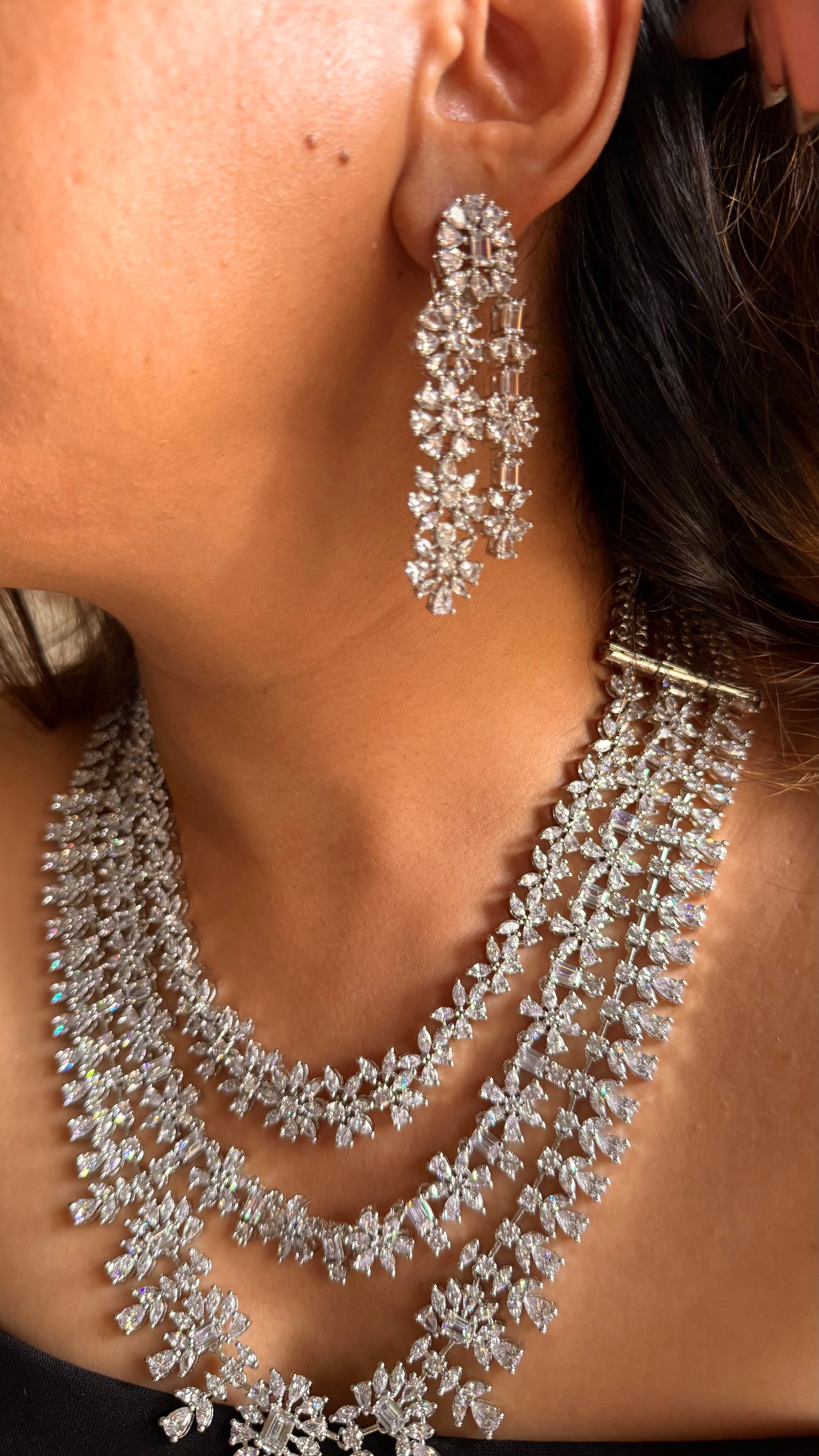 7 in 1 cz cocktail necklace set