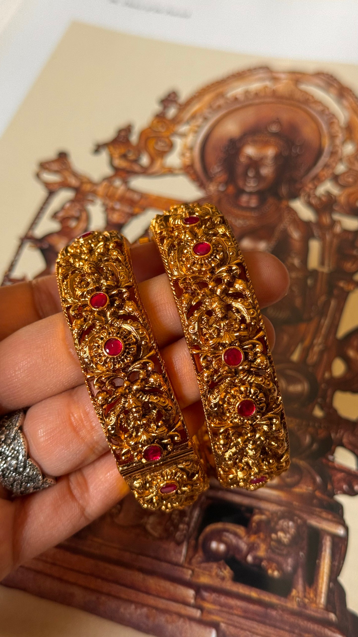 Goddess lakshmi inspired temple bangles