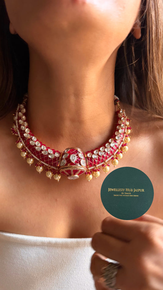 Rani pink Moissanite hasli