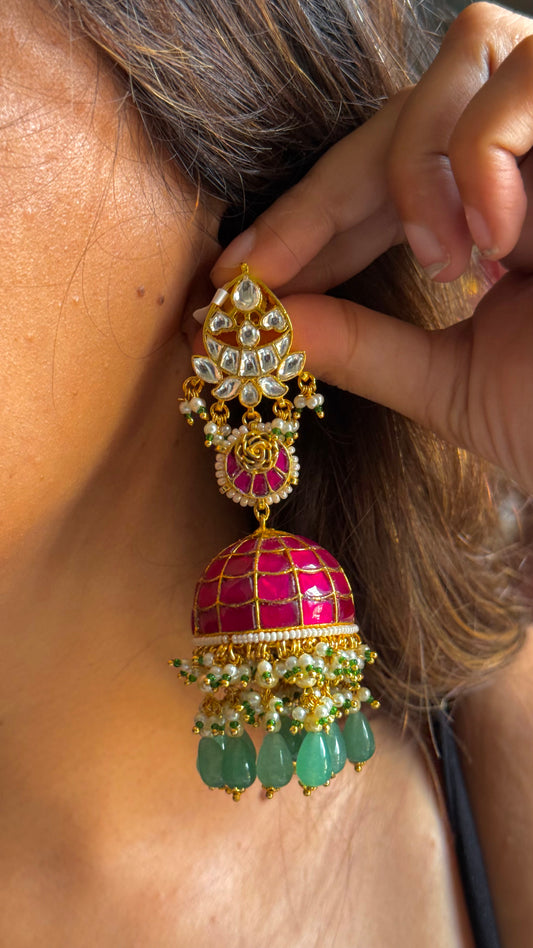 Paachi heritage jhumkiyaan