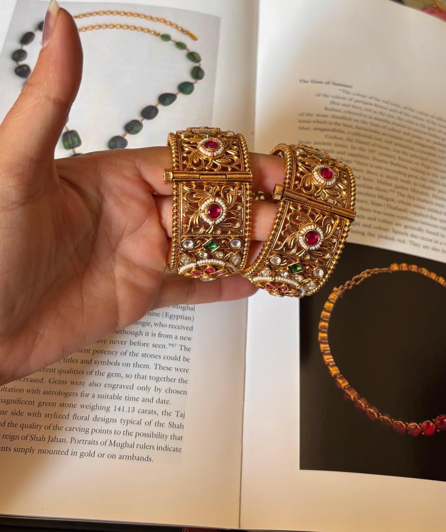 Rajwadi broad ruby bangles