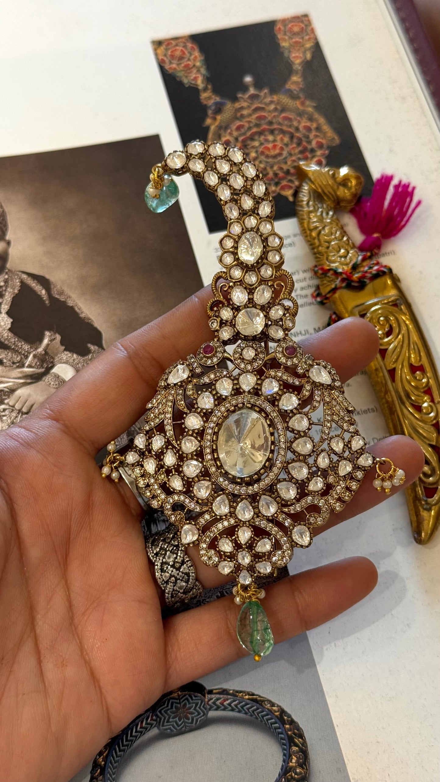 Victorian kundan designer kalgi