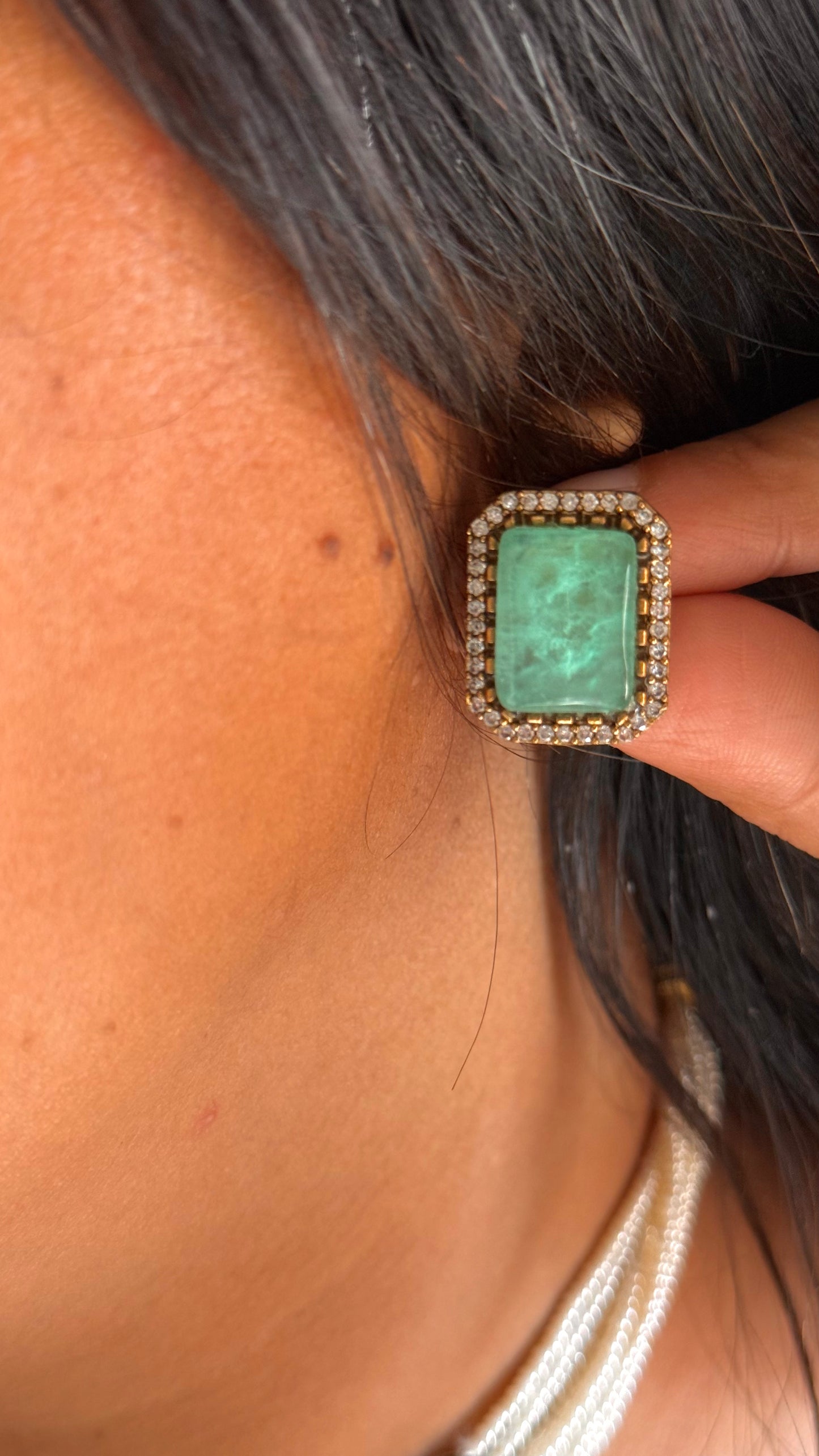 Tanzanite & sapphire minimalist Victorian necklace