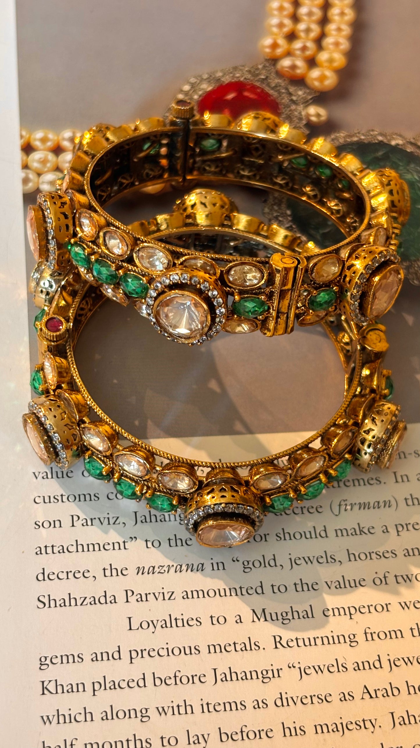 Emerald Swarovski peeli polki combo