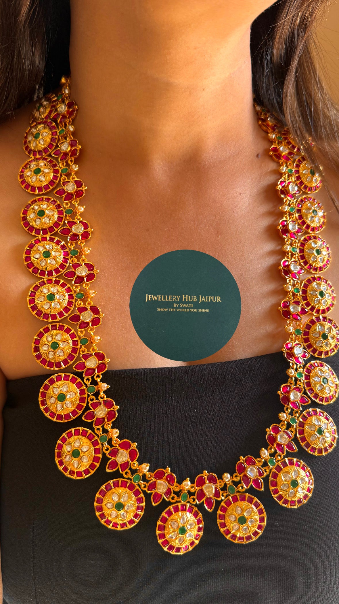 Real kemp tribhuvandas inspired Maharani haar