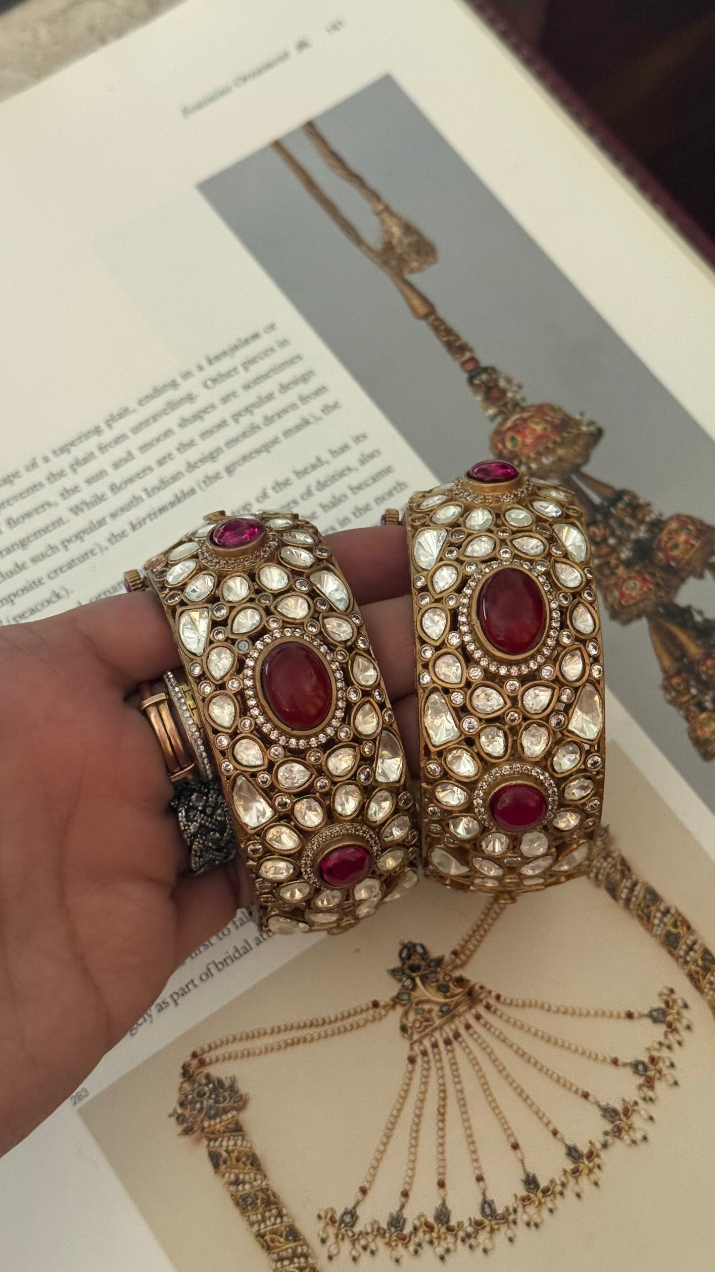 Ruby polki bangles