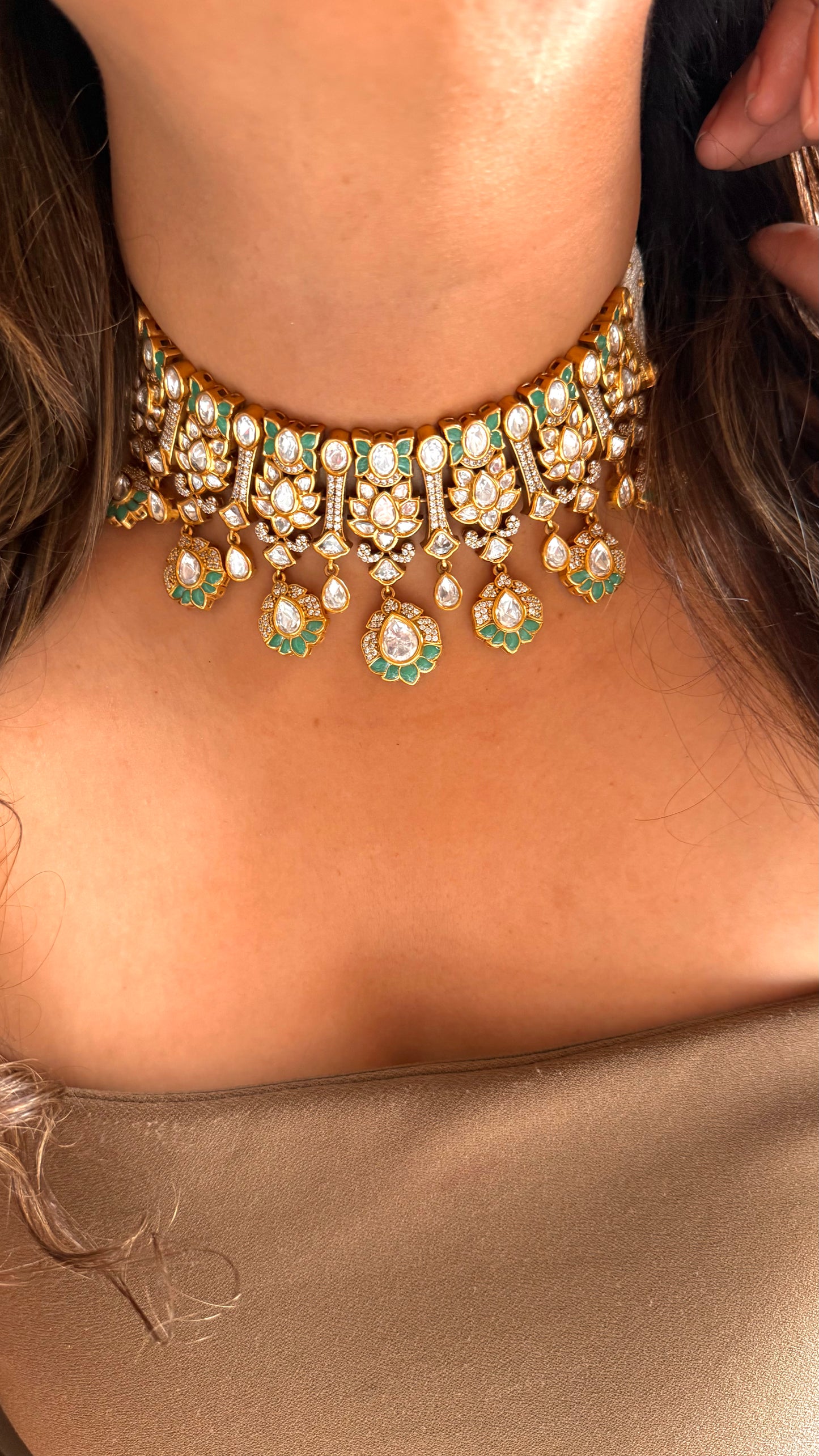 Takkar work vintage mint choker