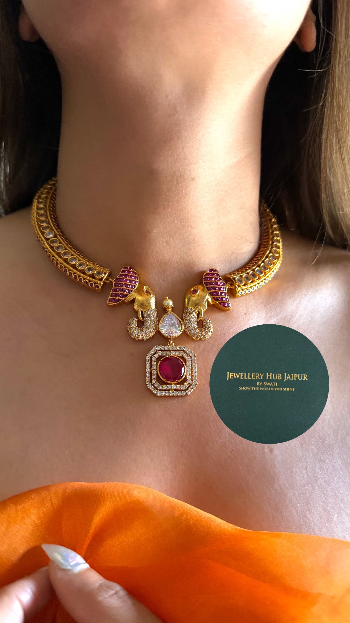 Gajanand ruby moissanite hasli