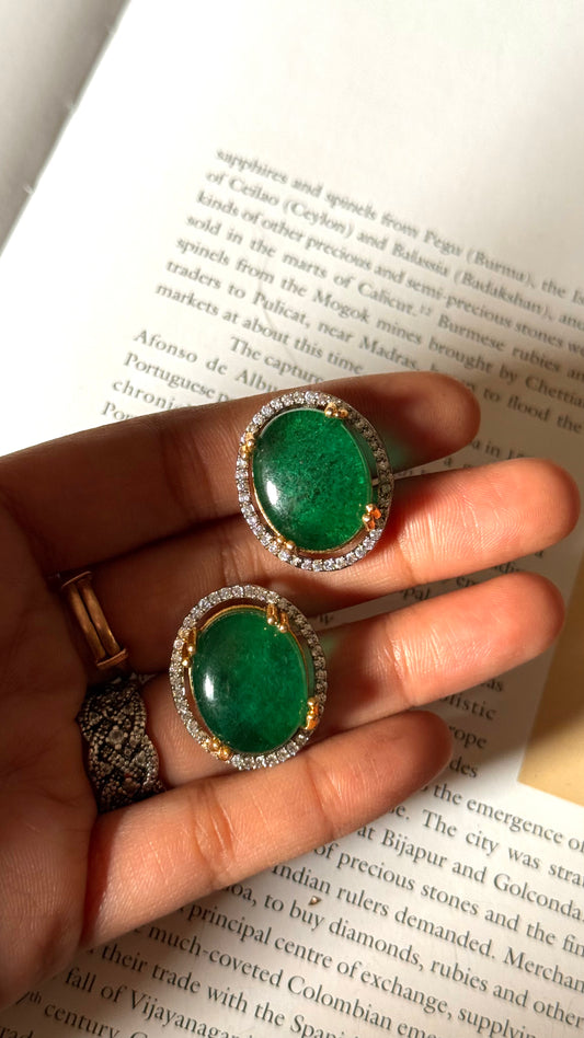Emerald studs